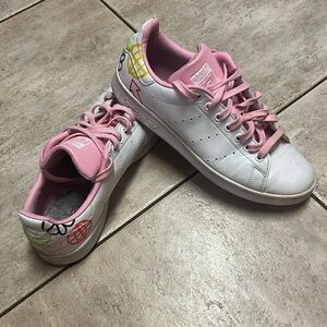 Adidas Stan Smith Doodle Design Sneaker Size 8 1/2